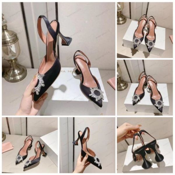amina muaddi wedding sandals heeled shoes dress shoe luxury designer satin high bow crystal-embellished buckle pointed toe sunflower slipper, Black
amina muaddi wedding sandals heeled shoes dress shoe luxury designer satin high bow crystal-embellished buckle pointed toe sunflower slipper, Black