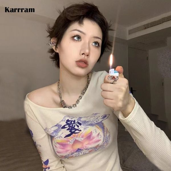 women's t-shirt karrram y2k aesthetics harajuku graphic t shirts korean fashion vintage ribbed tshirt grunge gothic japanese streetwea, White
women's t-shirt karrram y2k aesthetics harajuku graphic t shirts korean fashion vintage ribbed tshirt grunge gothic japanese streetwea, White