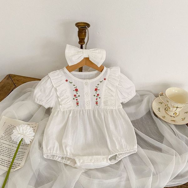 rompers summer baby clothes cotton embroidered romper girl round neck shortsleeved born 230421, Blue
rompers summer baby clothes cotton embroidered romper girl round neck shortsleeved born 230421, Blue