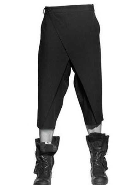 pants summer new style men's dark hair stylist in trousers youth loose fashion nightclub qifen trousers personality slanting front, Black
pants summer new style men's dark hair stylist in trousers youth loose fashion nightclub qifen trousers personality slanting front, Black