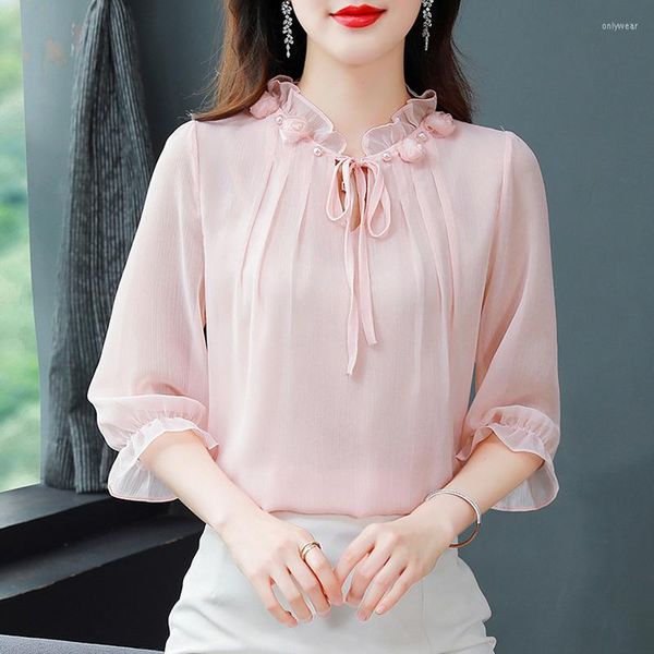 Women's Blouses -4XL Spring Summer Women Tops 2023 Fashion Chiffon Blouse Shirt Petal Collar Half Sleeve Loose Casual Clothing, Green
Women's Blouses -4XL Spring Summer Women Tops 2023 Fashion Chiffon Blouse Shirt Petal Collar Half Sleeve Loose Casual Clothing, Green