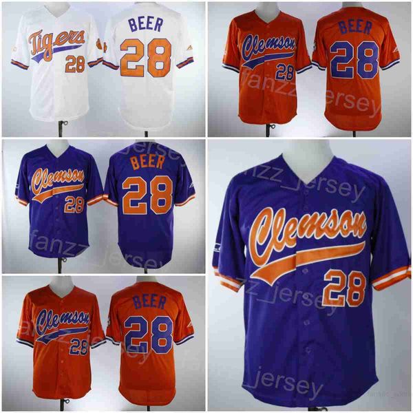 baseball college clemson tigers jerseys 28 seth beer uniform team color purple orange white embroidery cooperstown vintage cool base univers, Black
baseball college clemson tigers jerseys 28 seth beer uniform team color purple orange white embroidery cooperstown vintage cool base univers, Black