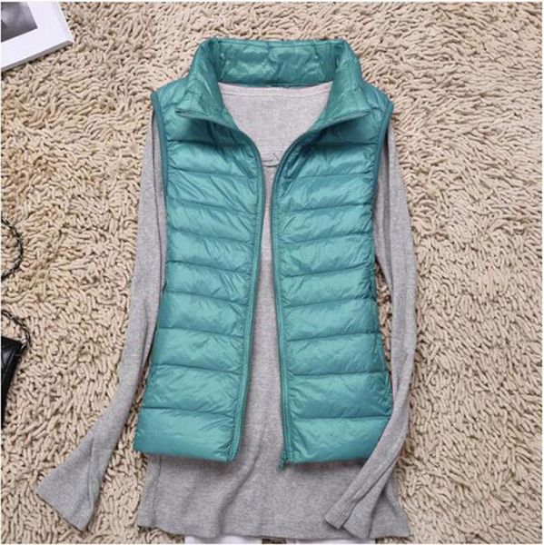 vests ultra light down vest women's short outerwear white duck down waistcoat stand collar down coat sleeveless puffy jacket, Black;white
vests ultra light down vest women's short outerwear white duck down waistcoat stand collar down coat sleeveless puffy jacket, Black;white