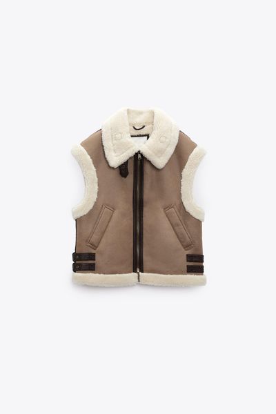 vests za 22 autumn and winter new women's belt fur one sleeveless fleece stitching jacket vest jacket, Black;white
vests za 22 autumn and winter new women's belt fur one sleeveless fleece stitching jacket vest jacket, Black;white