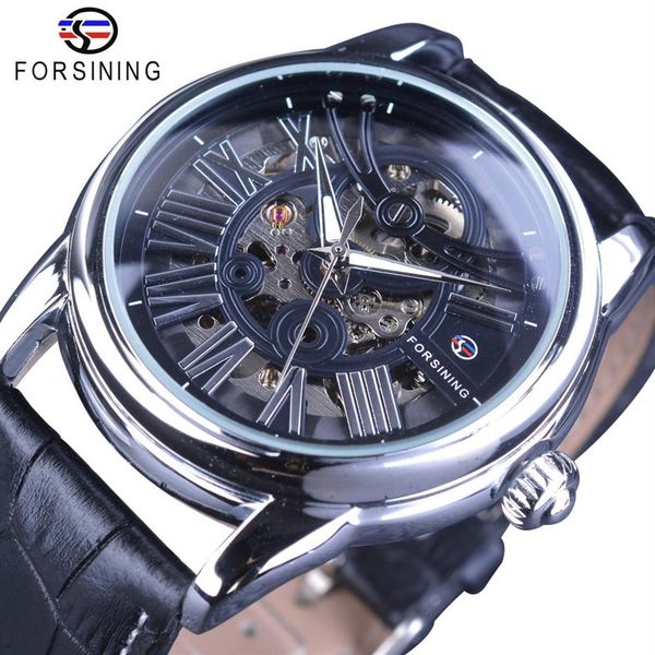 forsining official exclusive roman european retro wave design classic transparent mens automatic watches brand luxury274d, Slivery;brown
forsining official exclusive roman european retro wave design classic transparent mens automatic watches brand luxury274d, Slivery;brown