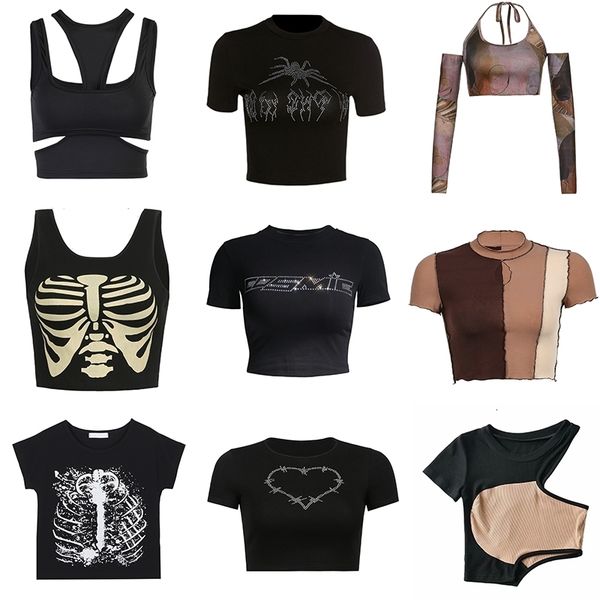 women s t shirt y2k punk vintage goth black t shirt summer clothes for women fashion crop o neck short sleeve tee streetwear l230420, White
women s t shirt y2k punk vintage goth black t shirt summer clothes for women fashion crop o neck short sleeve tee streetwear l230420, White