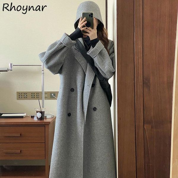 fur long blends women warm solid full sleeve double breasted baggy tender temperament korean style elegant winter pockets daily chic, Black
fur long blends women warm solid full sleeve double breasted baggy tender temperament korean style elegant winter pockets daily chic, Black