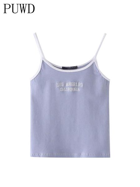 tanks puwd casual women letter print soft cotton tank 2022 summer fashion ladies vintage purple slim short female chic crop top, Black;white
tanks puwd casual women letter print soft cotton tank 2022 summer fashion ladies vintage purple slim short female chic crop top, Black;white