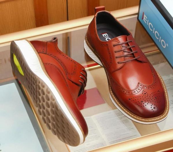 new men039s dress leather shoes laceup luxury handmade brock comfortable outdoor dating dress shoes a93377073, Black
new men039s dress leather shoes laceup luxury handmade brock comfortable outdoor dating dress shoes a93377073, Black