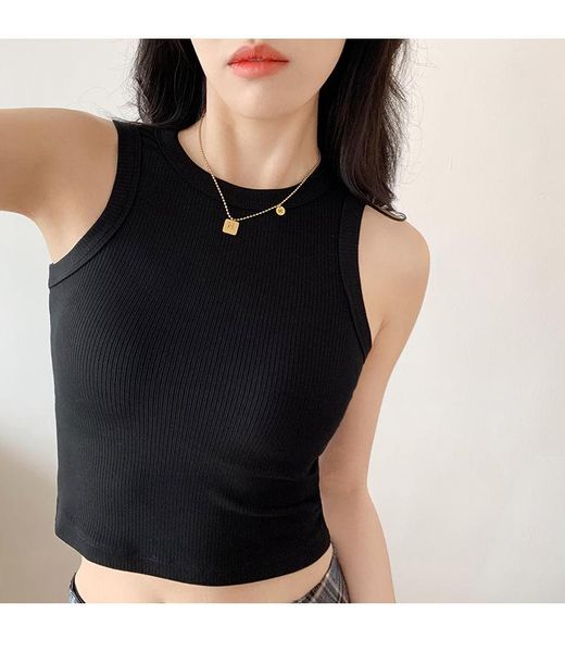 tanks 2022 summer tank women fashion streetwear vest, Black;white