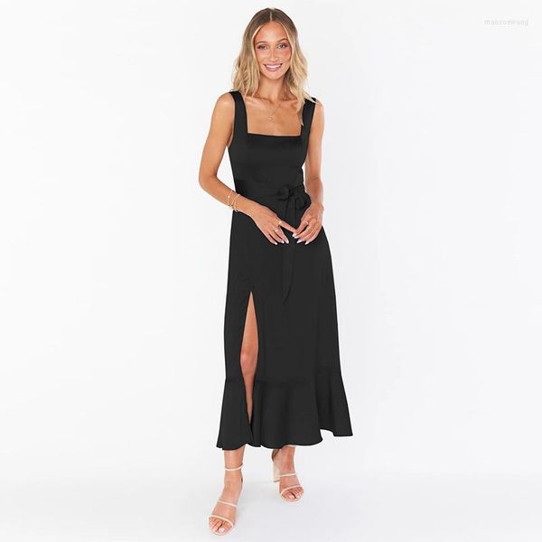 casual dresses summer beach maxi dress women sleeveless lace bow long 2023 elegant holiday split party robe, Black;gray
casual dresses summer beach maxi dress women sleeveless lace bow long 2023 elegant holiday split party robe, Black;gray