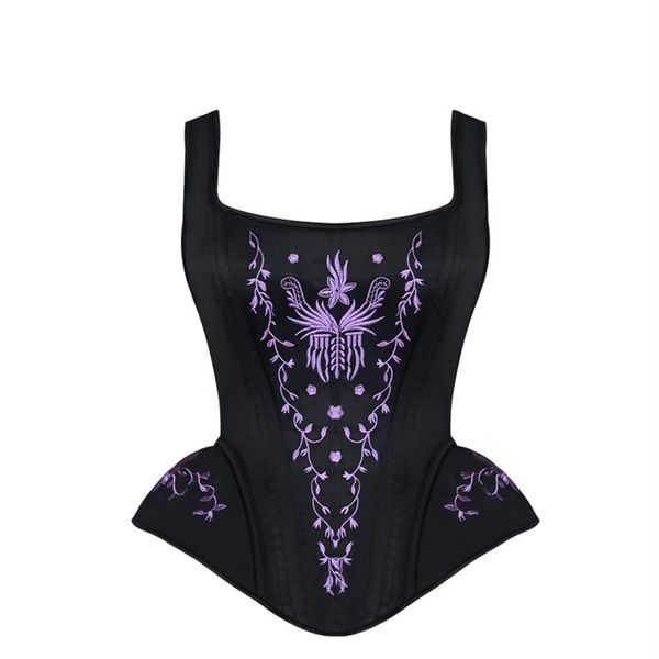women halter neck waist bustier corset training bustier steel boned steampunk brocade embroidery overbust padded corset with 278c, Black;white
women halter neck waist bustier corset training bustier steel boned steampunk brocade embroidery overbust padded corset with 278c, Black;white