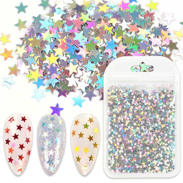nail art decorations 1 bag holographic star nails glitter sequins sparkly laser gold silver flakes for uv gel polish nails art decoration ac, Silver;gold
nail art decorations 1 bag holographic star nails glitter sequins sparkly laser gold silver flakes for uv gel polish nails art decoration ac, Silver;gold