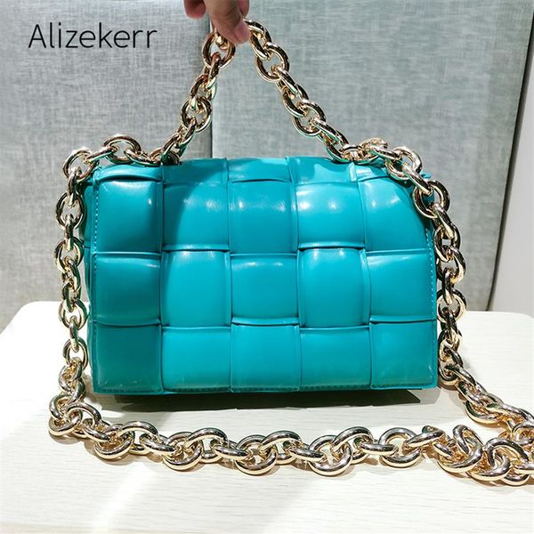 thick metal chain shoulder bag women new designer woven soft square crossbody bags female fashion personality purse 971, Black;red
thick metal chain shoulder bag women new designer woven soft square crossbody bags female fashion personality purse 971, Black;red