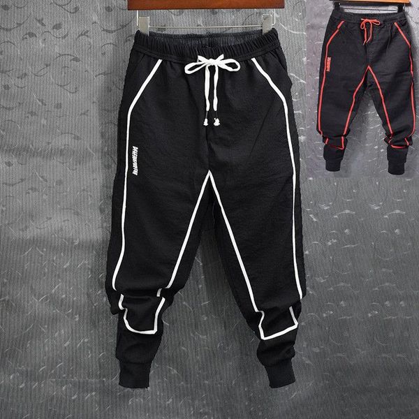 pants fashion mens slim fit stretch harem pants elastic waist patchwork striped hip hop pants joggers cuffed trousers for male, Black
pants fashion mens slim fit stretch harem pants elastic waist patchwork striped hip hop pants joggers cuffed trousers for male, Black