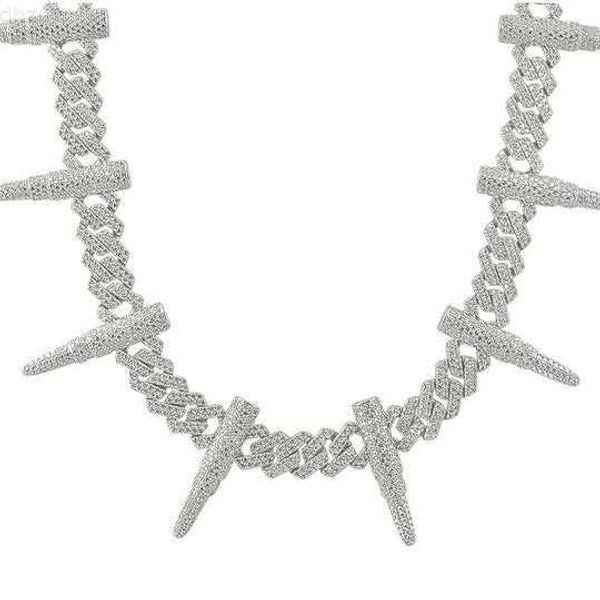 supplier fashion designer jewelry hiphop 14mm sliver 925 iced out moissanite prong bullet cuban chain necklace, Silver
supplier fashion designer jewelry hiphop 14mm sliver 925 iced out moissanite prong bullet cuban chain necklace, Silver
