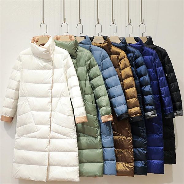 parkas autumn winter women reversible down coat warm lightweight white duck down jacket parkas ladies long thin slim puffer outwears, Black
parkas autumn winter women reversible down coat warm lightweight white duck down jacket parkas ladies long thin slim puffer outwears, Black