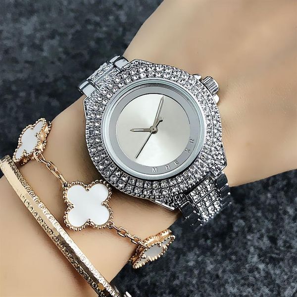 fashion design brand women's girl crystal style metal steel band quartz wrist watch m50225z, Slivery;brown
fashion design brand women's girl crystal style metal steel band quartz wrist watch m50225z, Slivery;brown