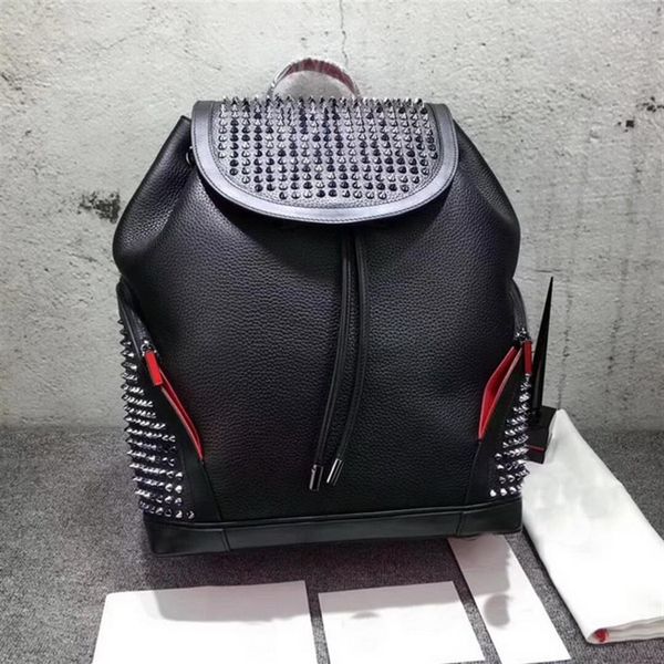 women men school bags genuine leather brands backpack r lamb skin spike bag with crystal spins red bottom black color p267q
women men school bags genuine leather brands backpack r lamb skin spike bag with crystal spins red bottom black color p267q