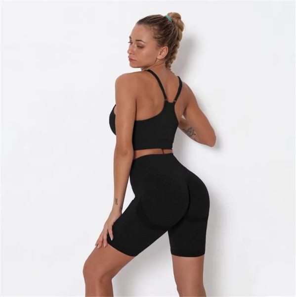 new fashion elastic knitted gym outfit solid color breathable tracksuits high waist yoga shorts sleeveless sports womens casual tracksu, White;red
new fashion elastic knitted gym outfit solid color breathable tracksuits high waist yoga shorts sleeveless sports womens casual tracksu, White;red