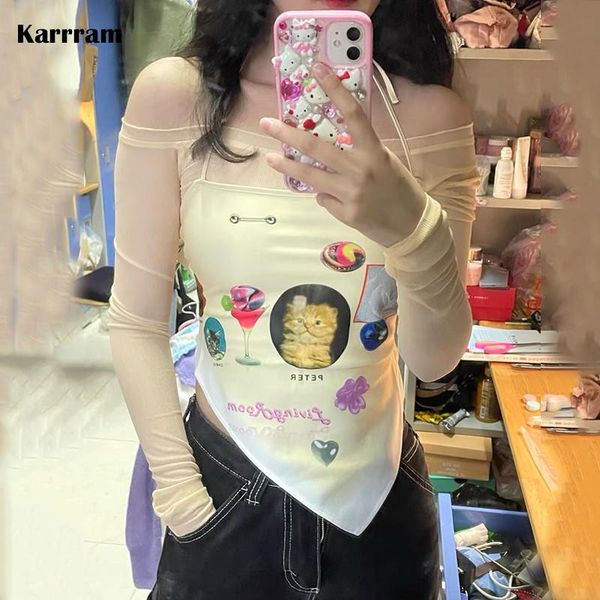 t-shirt karrram japanese kawaii cat printed camisole y2k aesthetics harajuku tank irregular girls cute cami backless halter top, White
t-shirt karrram japanese kawaii cat printed camisole y2k aesthetics harajuku tank irregular girls cute cami backless halter top, White