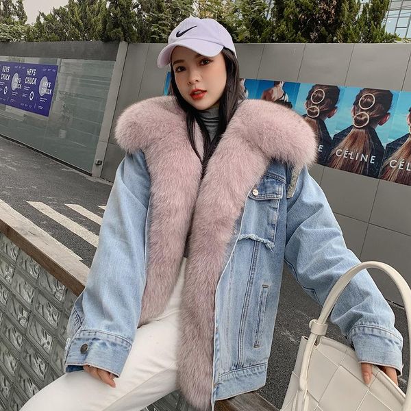 fur denim jacket women's 2022 winter new korean short casual fox fur collar down parka singlebreasted real fur coat removable inner, Black
fur denim jacket women's 2022 winter new korean short casual fox fur collar down parka singlebreasted real fur coat removable inner, Black