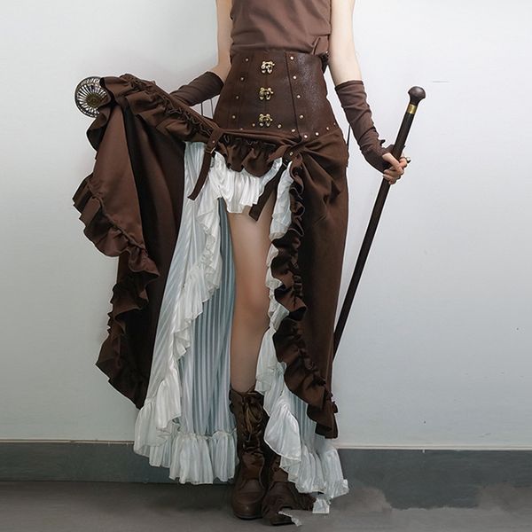skirts victorian gothic steampunk long asymmetrical vintage ruffles maxi female shows dance performance costume 230420, Black
skirts victorian gothic steampunk long asymmetrical vintage ruffles maxi female shows dance performance costume 230420, Black