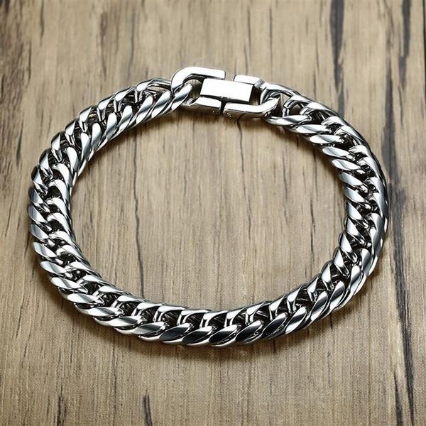 link chain miami cuban link mens bracelet in silver tone stainless steel heavy armband pulseira bileklik male jewelry 8-14 mm 21-282e, Black
link chain miami cuban link mens bracelet in silver tone stainless steel heavy armband pulseira bileklik male jewelry 8-14 mm 21-282e, Black