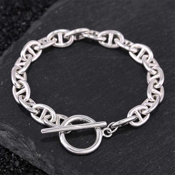 hermm designer bracelet s925 sterling silver ot buckle bracelet simple and versatile smooth fashion couple male female minority design pig n, Black
hermm designer bracelet s925 sterling silver ot buckle bracelet simple and versatile smooth fashion couple male female minority design pig n, Black