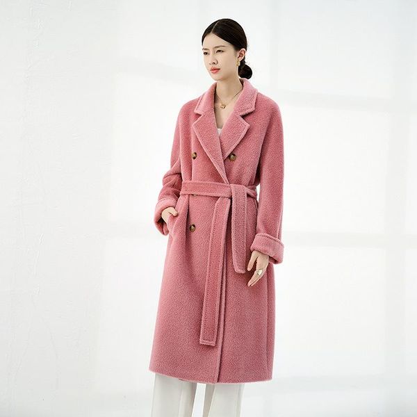 fur highend 100% alpaca coat women camel midlength wool jacket female winter thick white laceup warm double breasted suit collar, Black
fur highend 100% alpaca coat women camel midlength wool jacket female winter thick white laceup warm double breasted suit collar, Black
