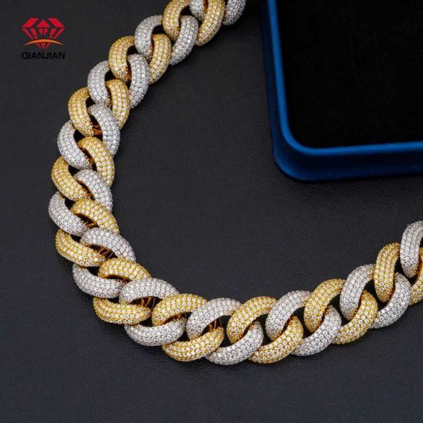 qianjian custom mens hip hop iced out diamond necklace moissanite cuban link chain, Silver
qianjian custom mens hip hop iced out diamond necklace moissanite cuban link chain, Silver