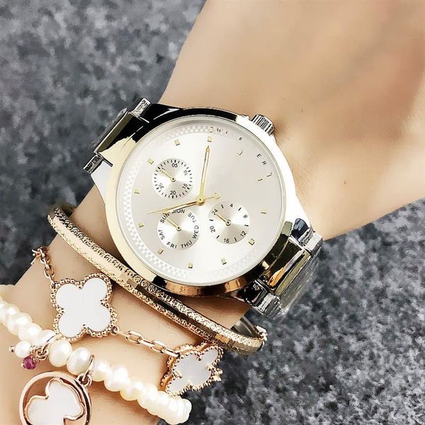 brand watch for women girl 3 dials style steel metal band quartz wrist watches tom 09268p, Slivery;brown
brand watch for women girl 3 dials style steel metal band quartz wrist watches tom 09268p, Slivery;brown