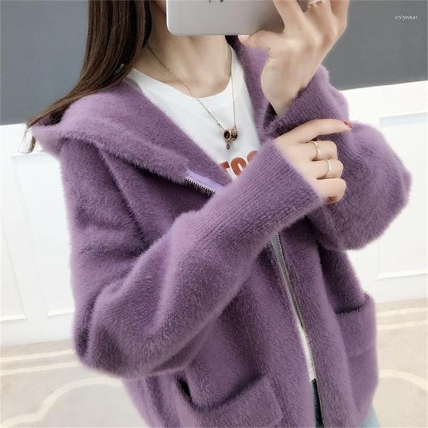 Women's Hoodies Imitation Mink Velvet Coats Autumn And Winter Women Jacket Hooded Loose Short Knit Cardigan Overcoat Female Thickening Warm, Blue
Women's Hoodies Imitation Mink Velvet Coats Autumn And Winter Women Jacket Hooded Loose Short Knit Cardigan Overcoat Female Thickening Warm, Blue