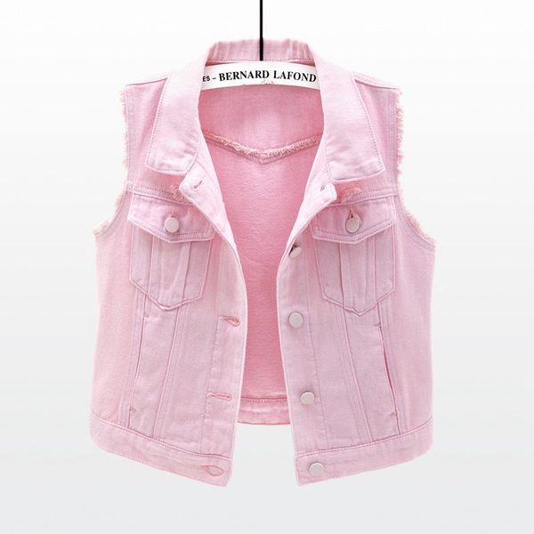 vests 2020 new fashion pink short women denim vest summer casual singlebreasted jeans waistcoat femme slim sleeveless jacket g300, Black;white
vests 2020 new fashion pink short women denim vest summer casual singlebreasted jeans waistcoat femme slim sleeveless jacket g300, Black;white
