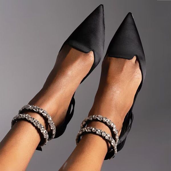 sandals summer shoes sandals for women fashion solid pointed toe flat women's sandals party wedding luxury ladies sandals 230421, Black
sandals summer shoes sandals for women fashion solid pointed toe flat women's sandals party wedding luxury ladies sandals 230421, Black