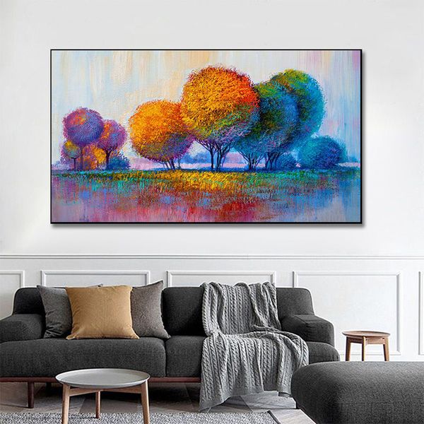 colorful tree oil paint canvas painting poster print nordic wall art picture for living room home decor decoration frameless
colorful tree oil paint canvas painting poster print nordic wall art picture for living room home decor decoration frameless