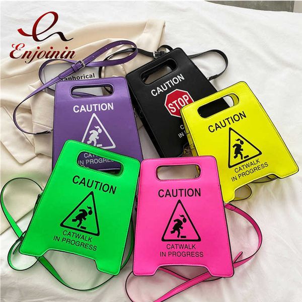 evening bags novelty ssign purse tote handbags for women fashion caution catwalk in progress crossbody bag messenger purses pu leather j2304
evening bags novelty ssign purse tote handbags for women fashion caution catwalk in progress crossbody bag messenger purses pu leather j2304
