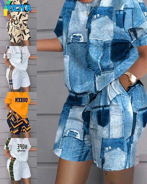 yiciya women's tracksuits aoskm 2023 spring and summer t9024 casual fashion printed jeans nightclub ladies short-sleeved two-piece suit, Gray
yiciya women's tracksuits aoskm 2023 spring and summer t9024 casual fashion printed jeans nightclub ladies short-sleeved two-piece suit, Gray