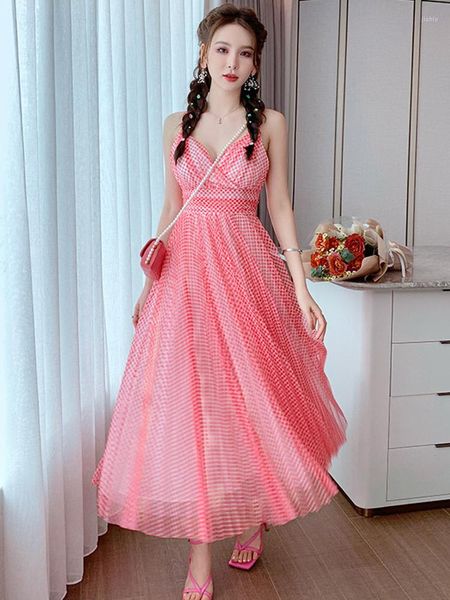 casual dresses 2023 summer women maxi dress sweet beach boho mesh red dot v-neck strap slip pleated swing robes holiday vestido, Black;gray
casual dresses 2023 summer women maxi dress sweet beach boho mesh red dot v-neck strap slip pleated swing robes holiday vestido, Black;gray