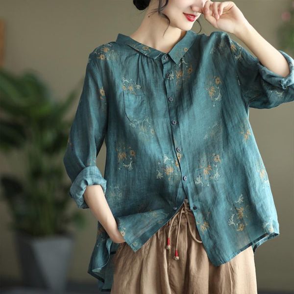 shirts women vintage shirt 2022 new floral button up shirts turn down collar long sleeve cotton blouse casual camisas mujer, White
shirts women vintage shirt 2022 new floral button up shirts turn down collar long sleeve cotton blouse casual camisas mujer, White