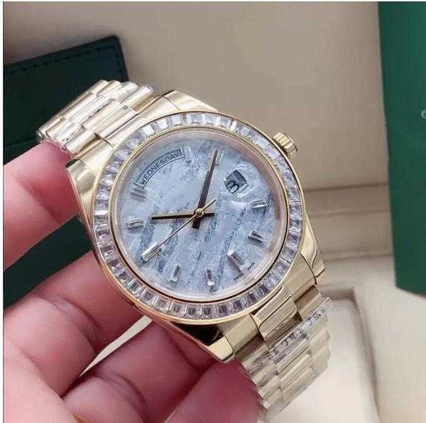 fashion men's meteorite surface automatic mechanical watch 41mm square diamond bezel stainless steel folding buckle waterproof, Slivery;golden
fashion men's meteorite surface automatic mechanical watch 41mm square diamond bezel stainless steel folding buckle waterproof, Slivery;golden