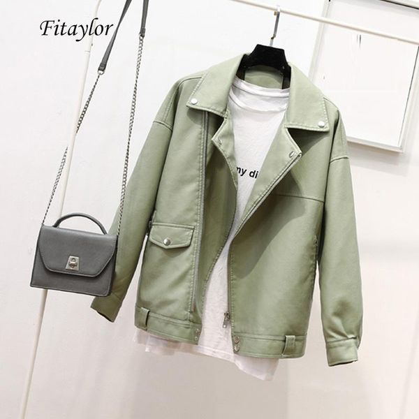 jackets fitaylor autumn faux soft leather pu jacket women loose punk coat female turndown collar moto biker rivet zipper street overcoat, Black;brown
jackets fitaylor autumn faux soft leather pu jacket women loose punk coat female turndown collar moto biker rivet zipper street overcoat, Black;brown