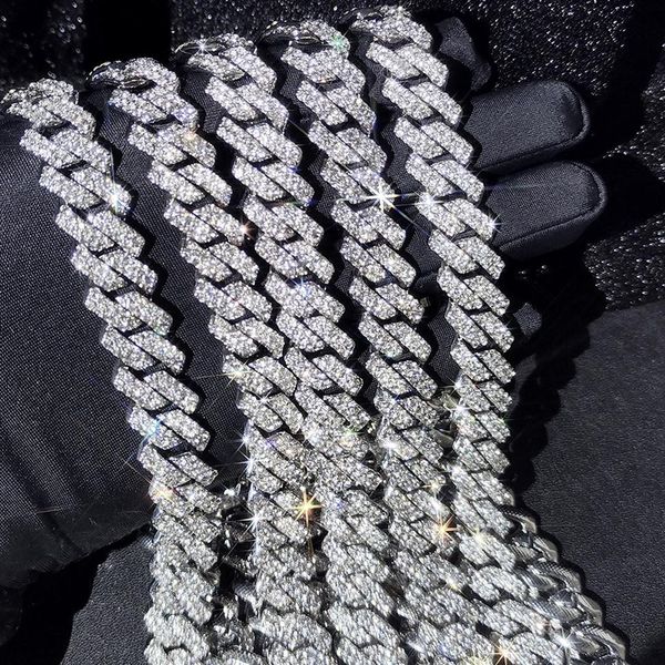15mm micro pave prong cuban chain necklaces fashion hiphop full iced out rhinestones jewelry for men women238g, Silver
15mm micro pave prong cuban chain necklaces fashion hiphop full iced out rhinestones jewelry for men women238g, Silver