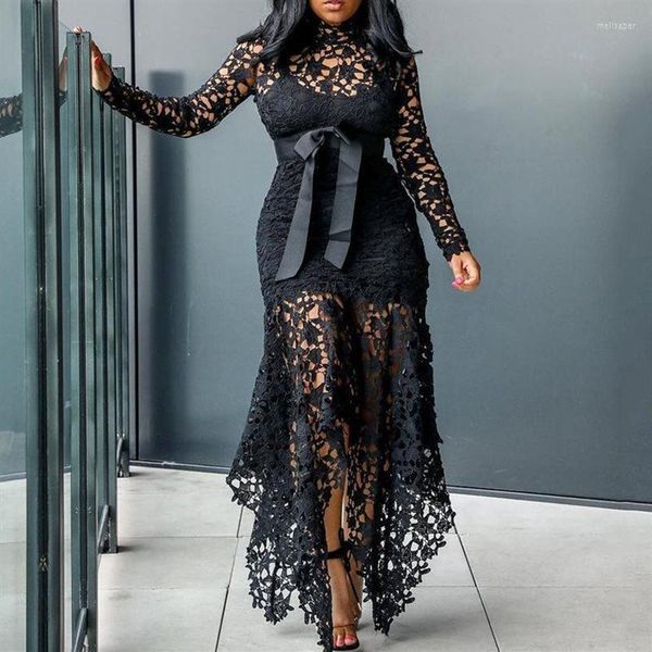 plus size dresses pure color 2022 clothing elegante lace hollow out long sleeve stand up collar high waist tie irregular dressespl2387, Black
plus size dresses pure color 2022 clothing elegante lace hollow out long sleeve stand up collar high waist tie irregular dressespl2387, Black