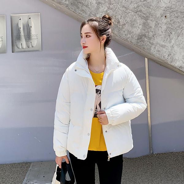 leather standup collar women's short winter 2022 new loose candy color korean version thickened down cotton bread jacket, Black
leather standup collar women's short winter 2022 new loose candy color korean version thickened down cotton bread jacket, Black