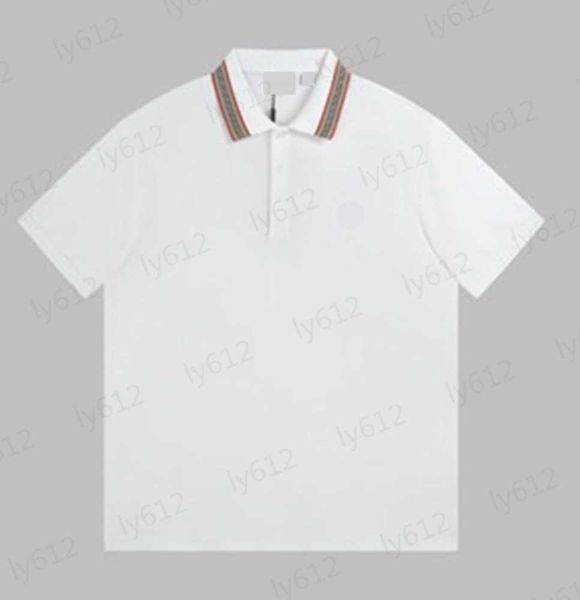 white men t-shirts spring summer designer fashion casual luxury loose classic brand logo print stripe pointed collar pearl polo shirt mens, White;black
white men t-shirts spring summer designer fashion casual luxury loose classic brand logo print stripe pointed collar pearl polo shirt mens, White;black