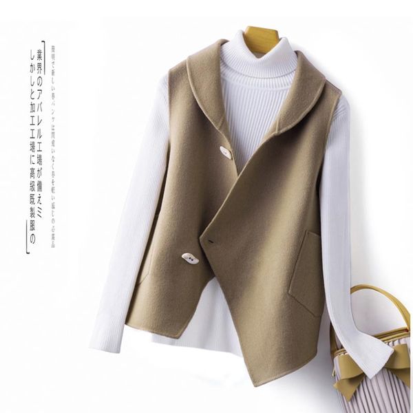 vests beliarst autumn/winter doublesided woolen cashmere vest women's short sleeveless 100% pure wool waistcoat highend jacket, Black;white
vests beliarst autumn/winter doublesided woolen cashmere vest women's short sleeveless 100% pure wool waistcoat highend jacket, Black;white