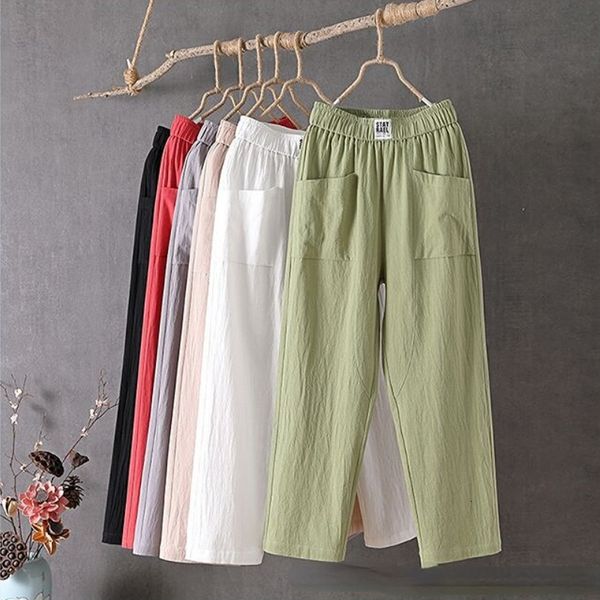 women's pants capris summer casual cotton linen harem pants women large size loose high waist elastic ankle-length pants solid lady poc, Black;white
women's pants capris summer casual cotton linen harem pants women large size loose high waist elastic ankle-length pants solid lady poc, Black;white