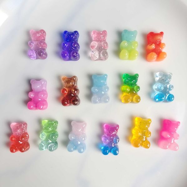nail art decorations 20pcs gradient candy bear nail charms twocolor glitter bears transparent jelly manicure decorations kawaii rhinestones, Silver;gold
nail art decorations 20pcs gradient candy bear nail charms twocolor glitter bears transparent jelly manicure decorations kawaii rhinestones, Silver;gold