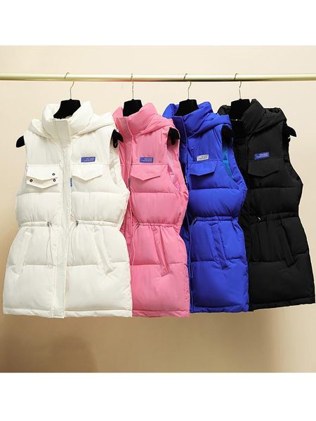 vests 2022 new women winter slim vest coat sleeveless hooded zipper thick warm cotton down vest coat casual female waistcoat jacket, Black;white
vests 2022 new women winter slim vest coat sleeveless hooded zipper thick warm cotton down vest coat casual female waistcoat jacket, Black;white